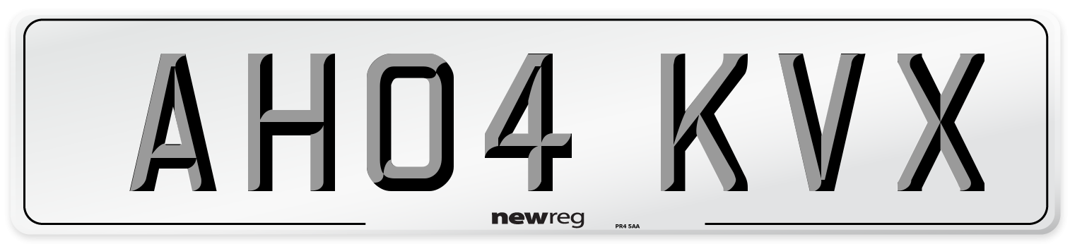 AH04 KVX Number Plate from New Reg